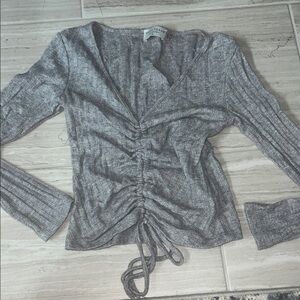 Dress Forum Gray Long Sleeve Top